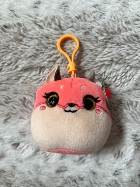 TY Squish a Boos Round Roxie the Pink Fox